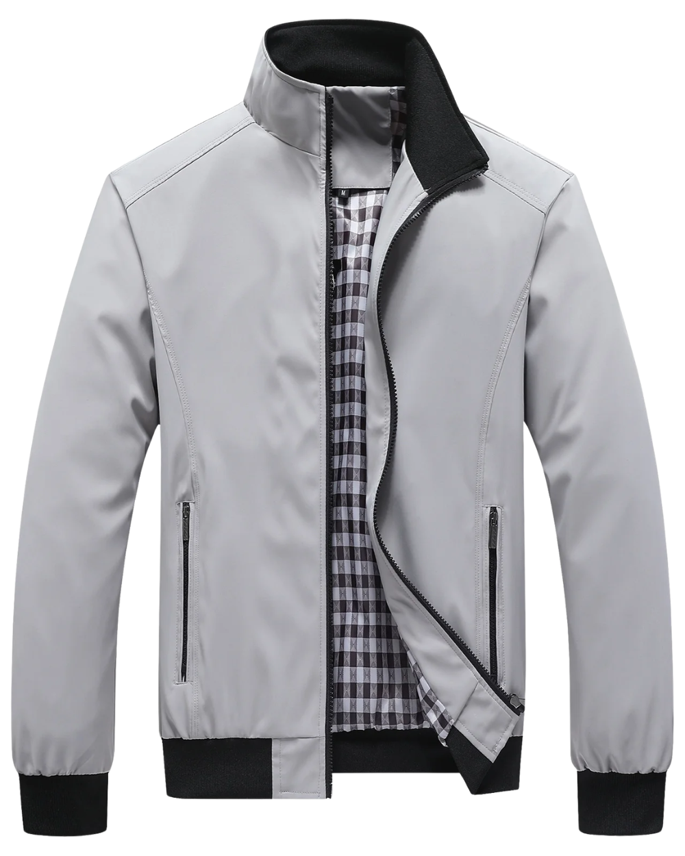 Lutz | Zip-Up Bomber Jacket with Ribbed Trim for Men