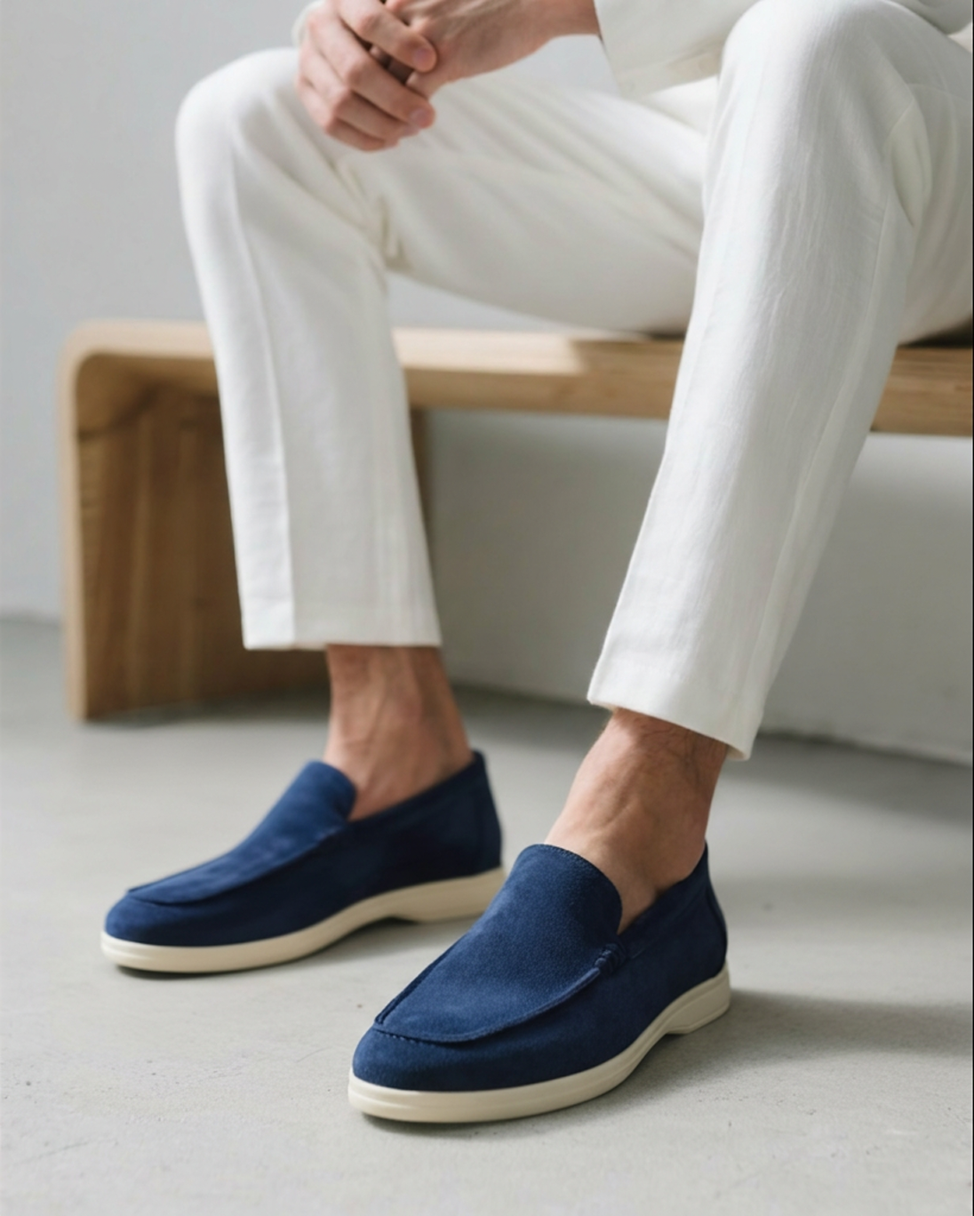 Sem | Stitched Suede Loafers for Men