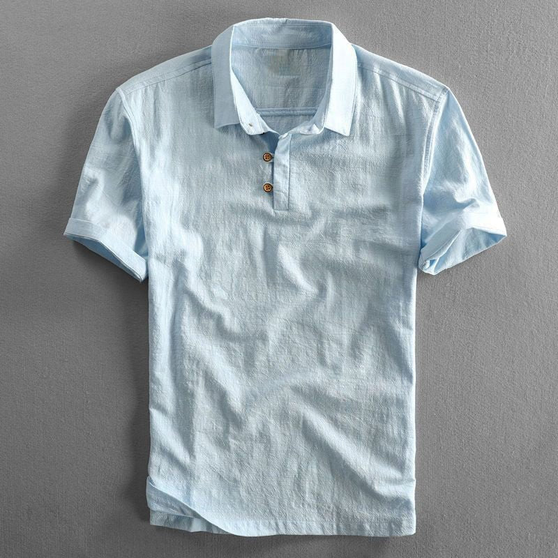 Finn | Textured Collared Polo Shirt with Short Sleeves for Men