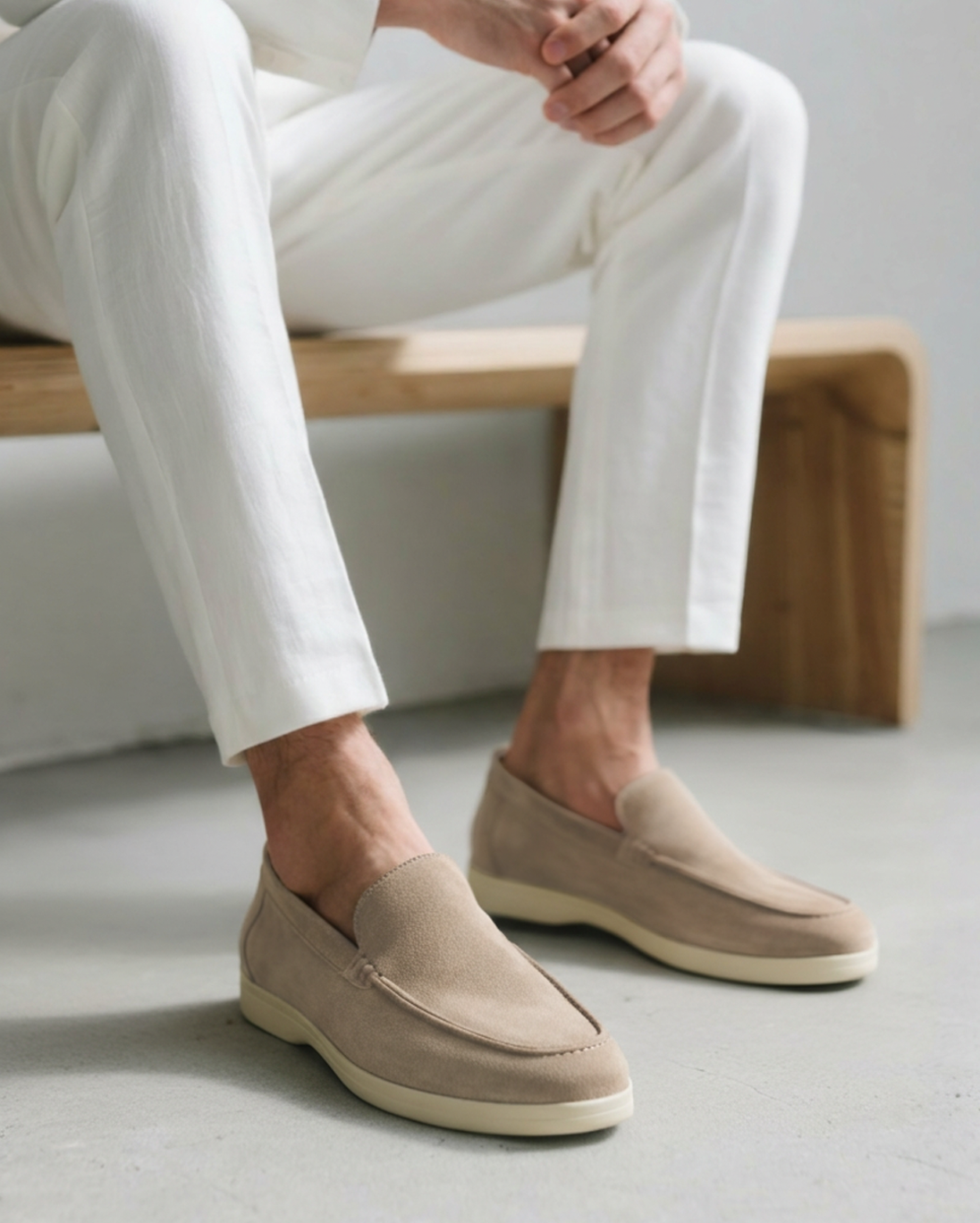 Sem | Stitched Suede Loafers for Men