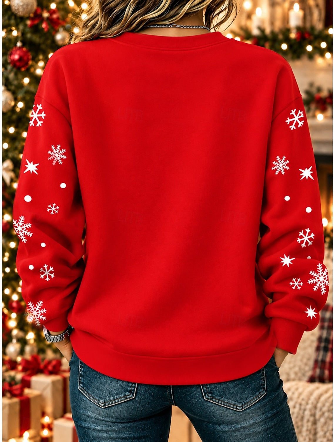 Nessandra | Christmas Sweater with Snowflake Print for Women