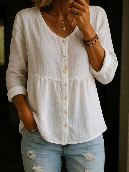 Yasmin | Women's Linen Cotton Blouse