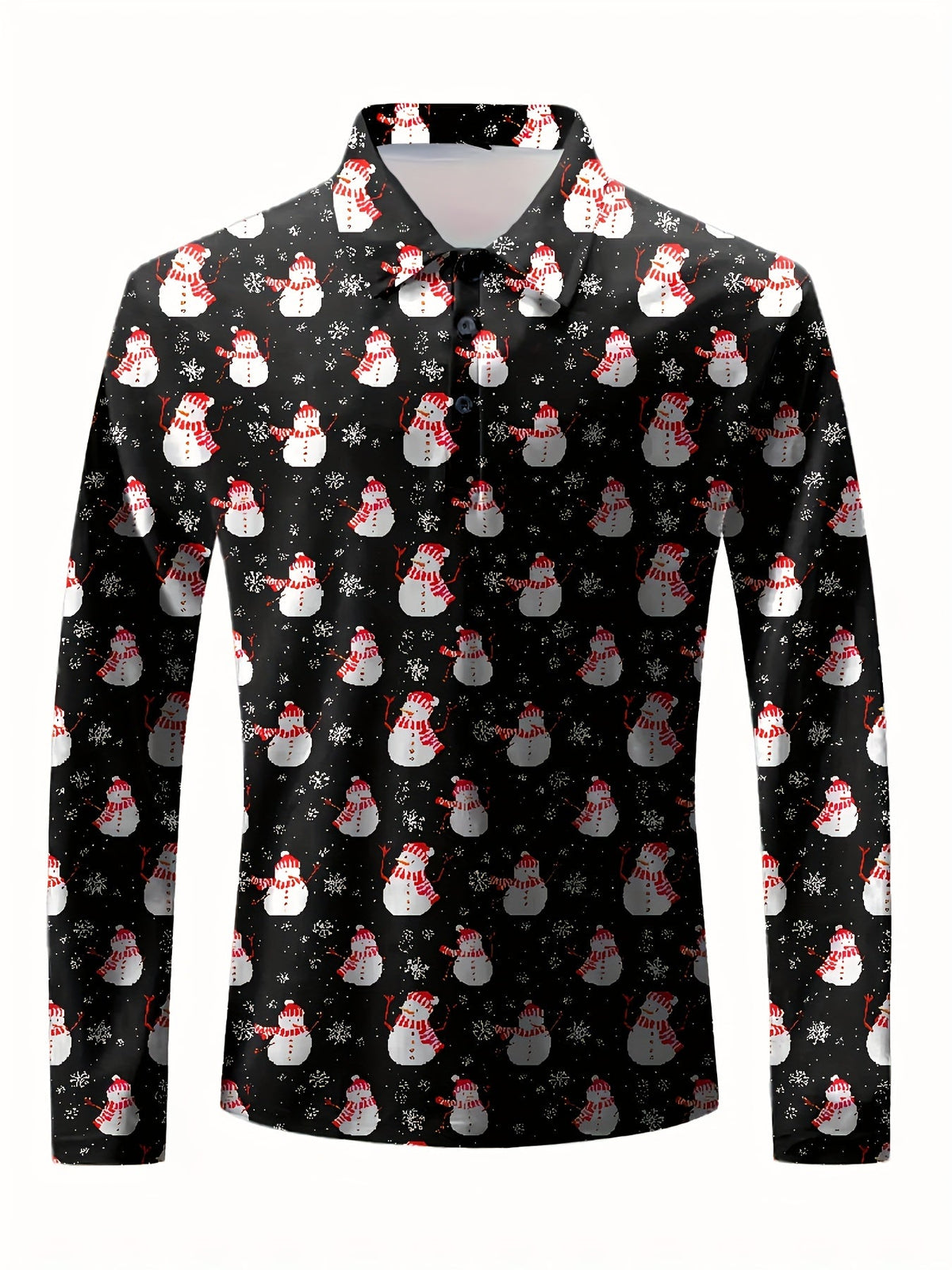 Marlon | Printed Button-Down Long Sleeve Shirt for Men