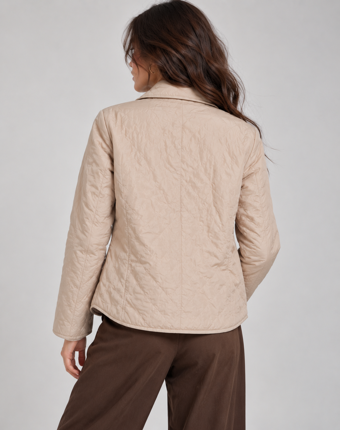 Ilaria | Quilted Button-Front Jacket with Collar for Women