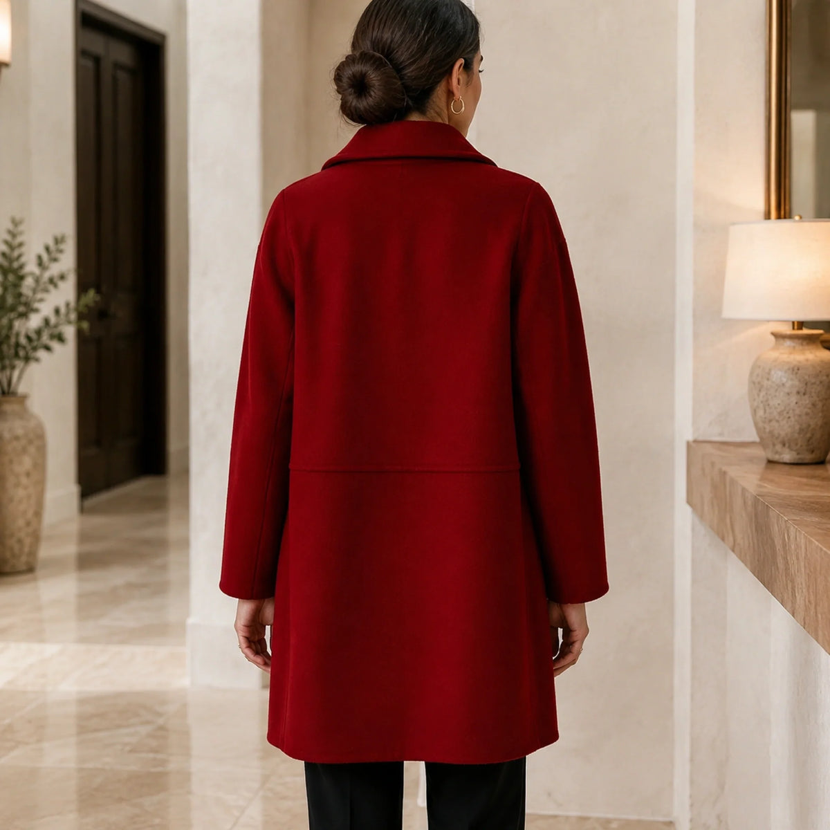 Brigit | Single-Breasted Wool Coat for Women