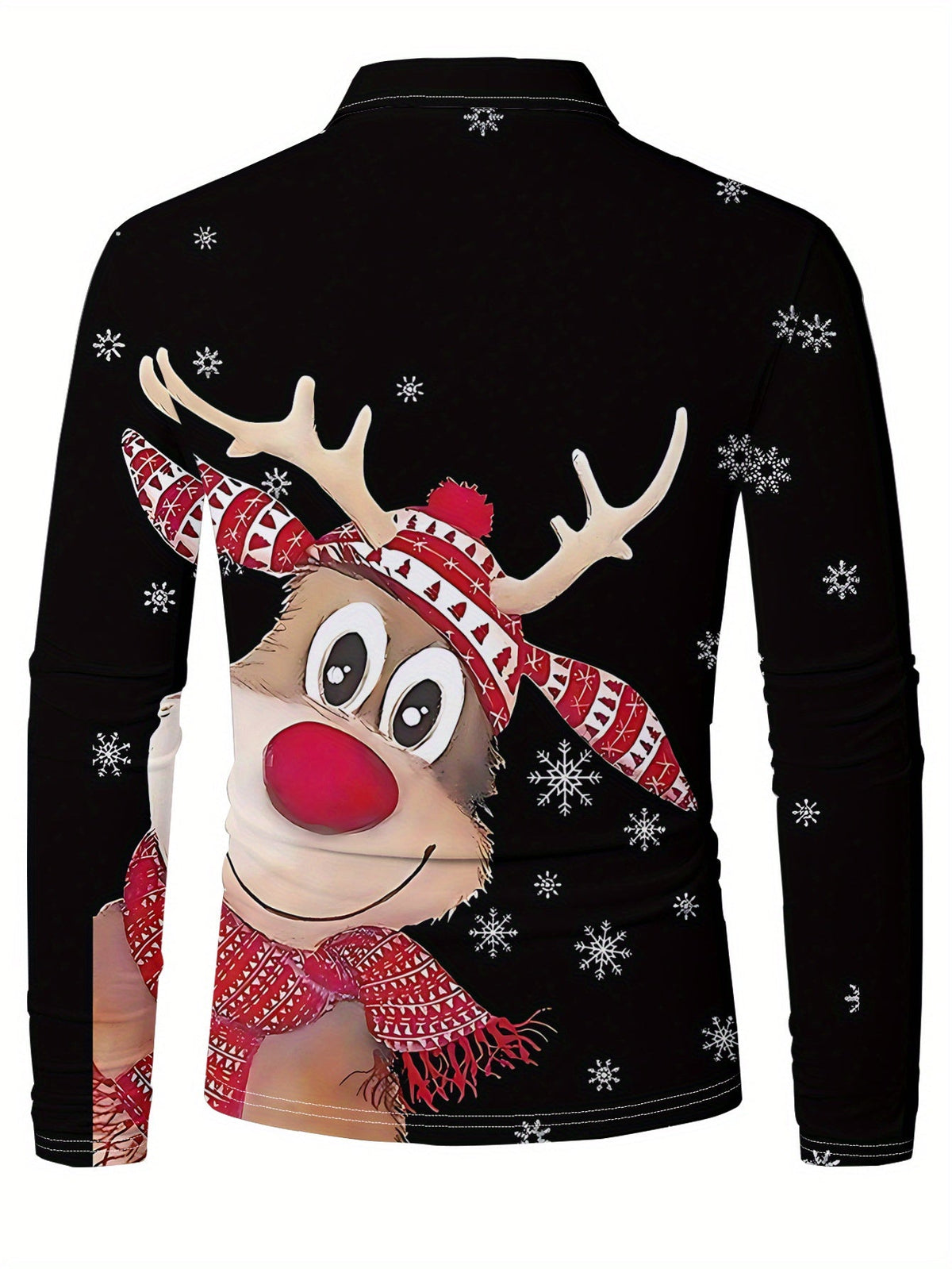Michel | Printed Collared Long Sleeve Shirt for Men