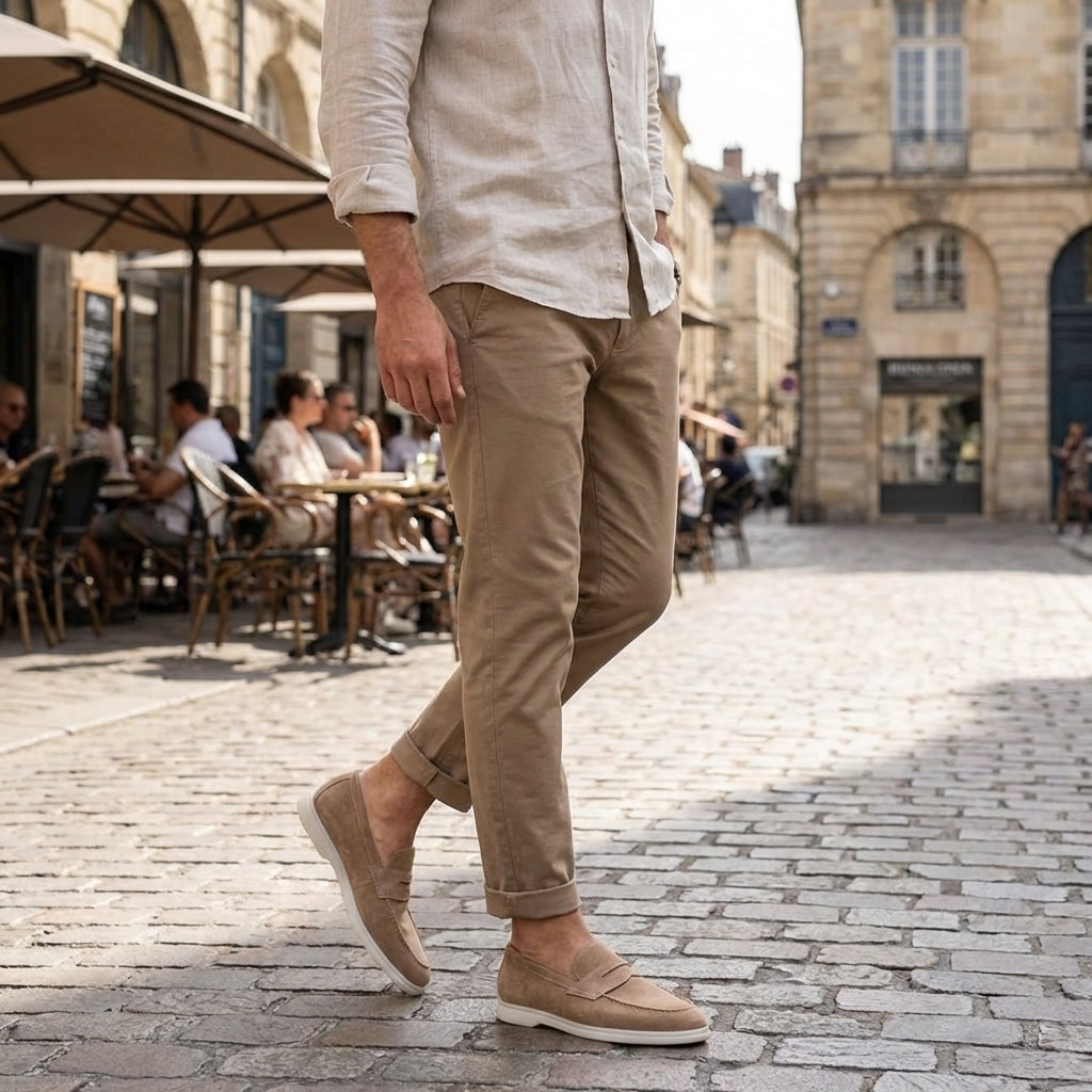Ruben | Penny Strap Suede Loafers for Men