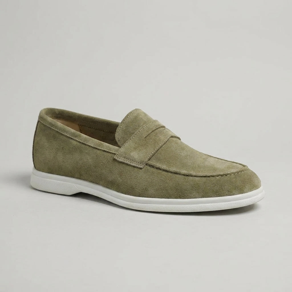 Ruben | Penny Strap Suede Loafers for Men