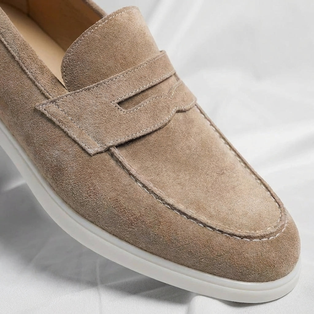 Ruben | Penny Strap Suede Loafers for Men