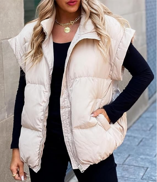 Gwen | Quilted Stand-Collar Puffer Vest for Women