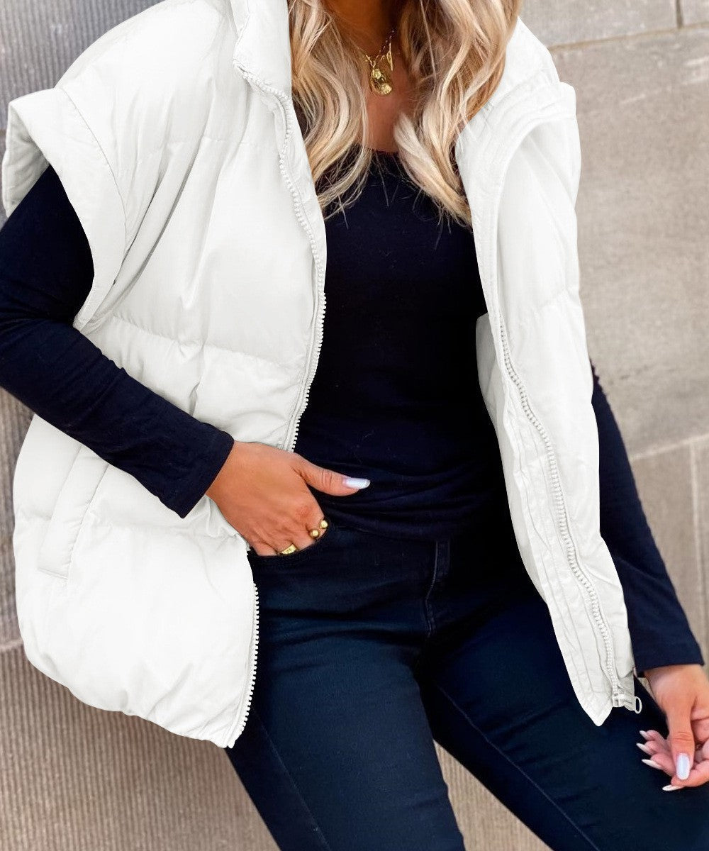 Gwen | Quilted Stand-Collar Puffer Vest for Women