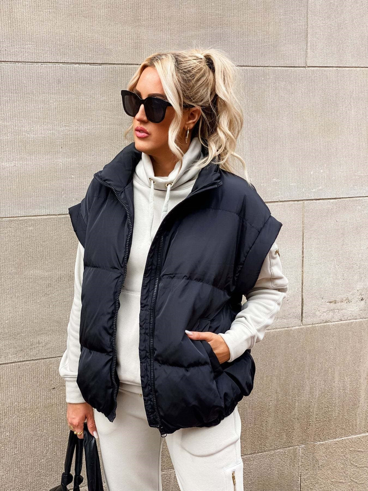 Gwen | Quilted Stand-Collar Puffer Vest for Women