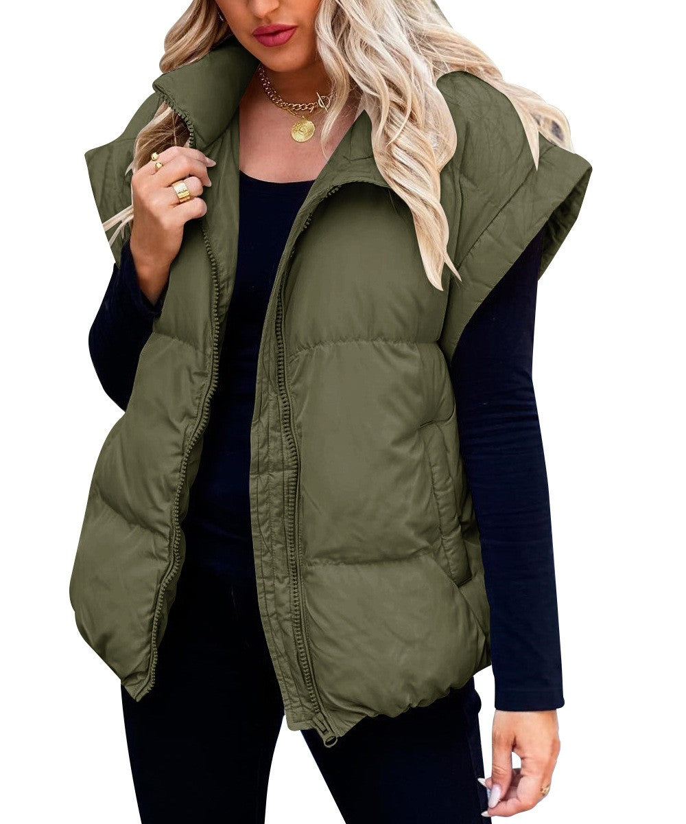 Gwen | Quilted Stand-Collar Puffer Vest for Women