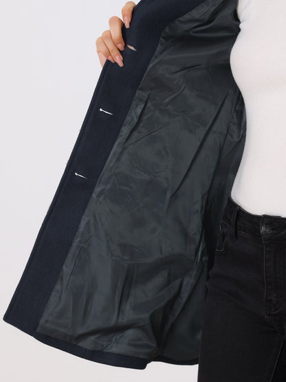 Rosalind | Women's Long Coat Fit-and-Flare Button Front Style