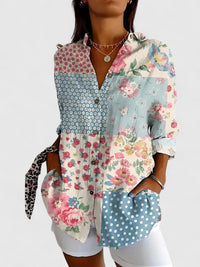Dianne | Women's Elegant V-Neck Blouse for Work & Occasions