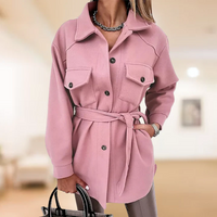 Braelyn | Belted Button-Front Shirt Jacket for Women