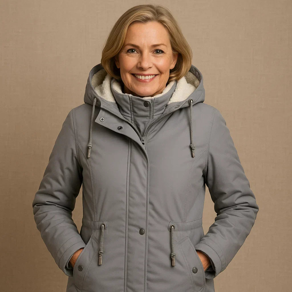 Cecile | Hooded Sherpa-Lined Fleece Jacket for Women