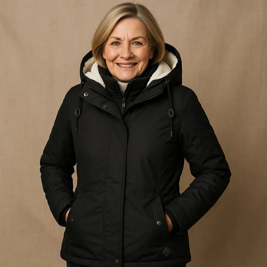 Cecile | Hooded Sherpa-Lined Fleece Jacket for Women