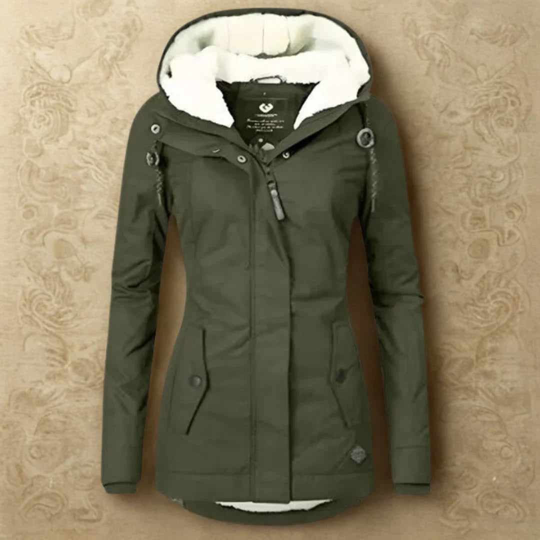 Cecile | Hooded Sherpa-Lined Fleece Jacket for Women