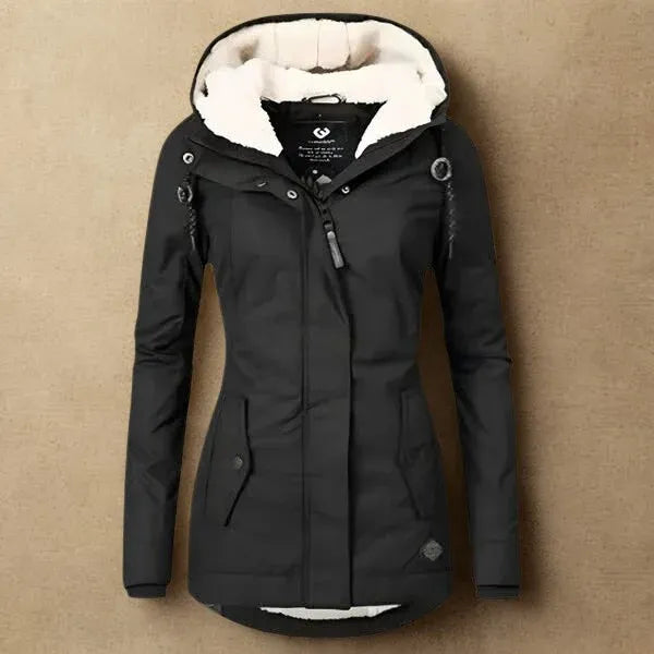 Cecile | Hooded Sherpa-Lined Fleece Jacket for Women