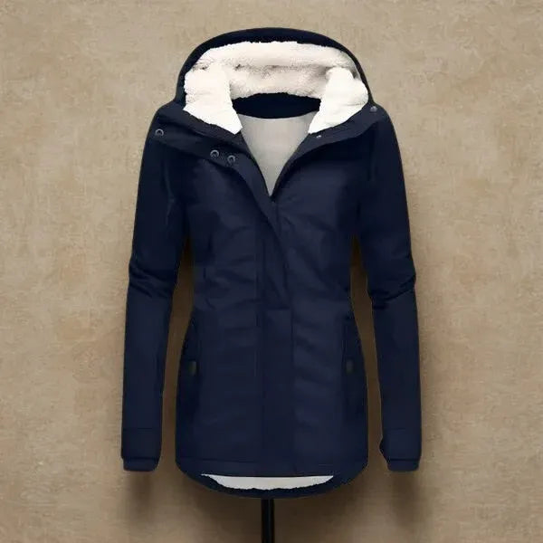 Cecile | Hooded Sherpa-Lined Fleece Jacket for Women