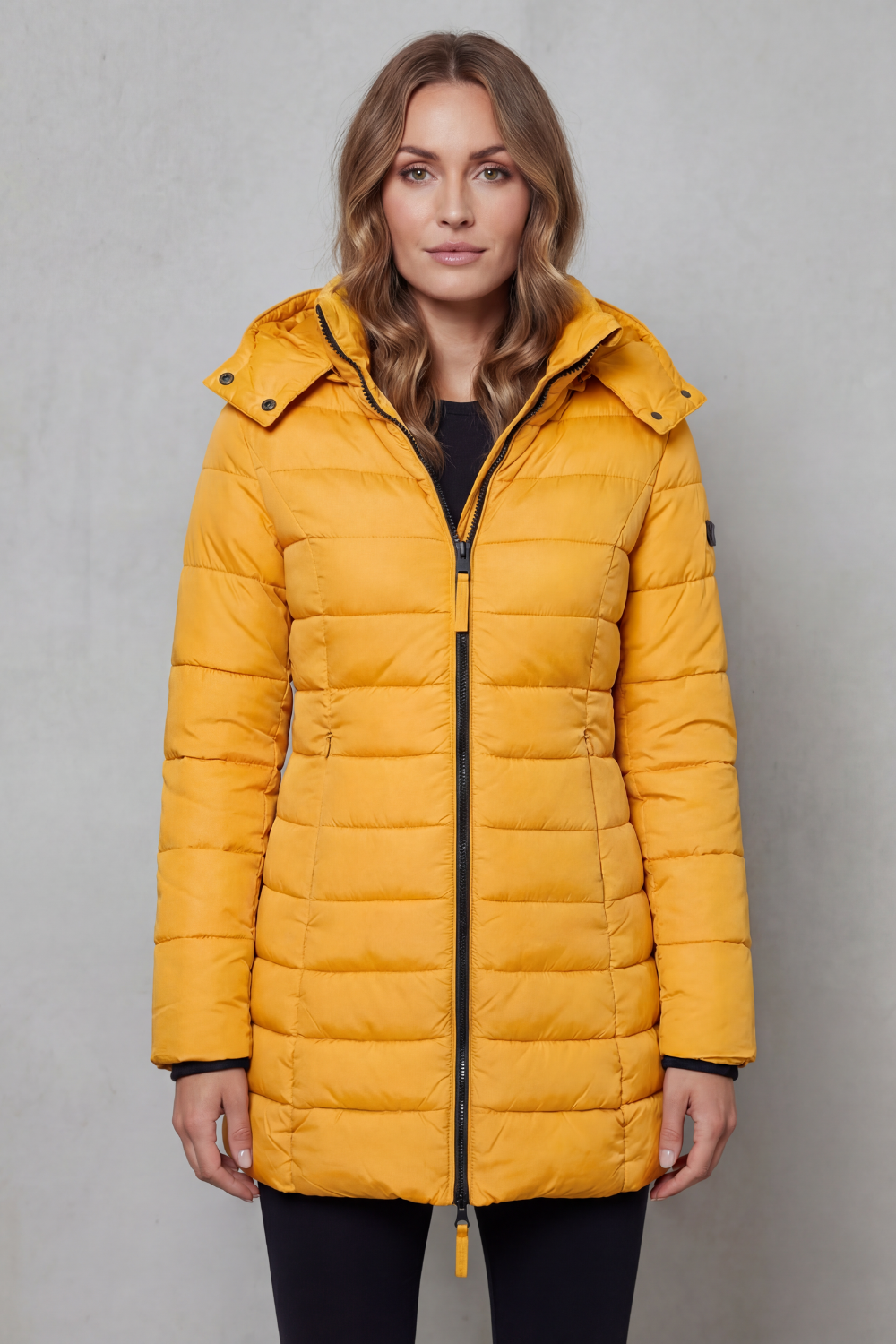 Nete | Longline Quilted Puffer Jacket with Hood for Women