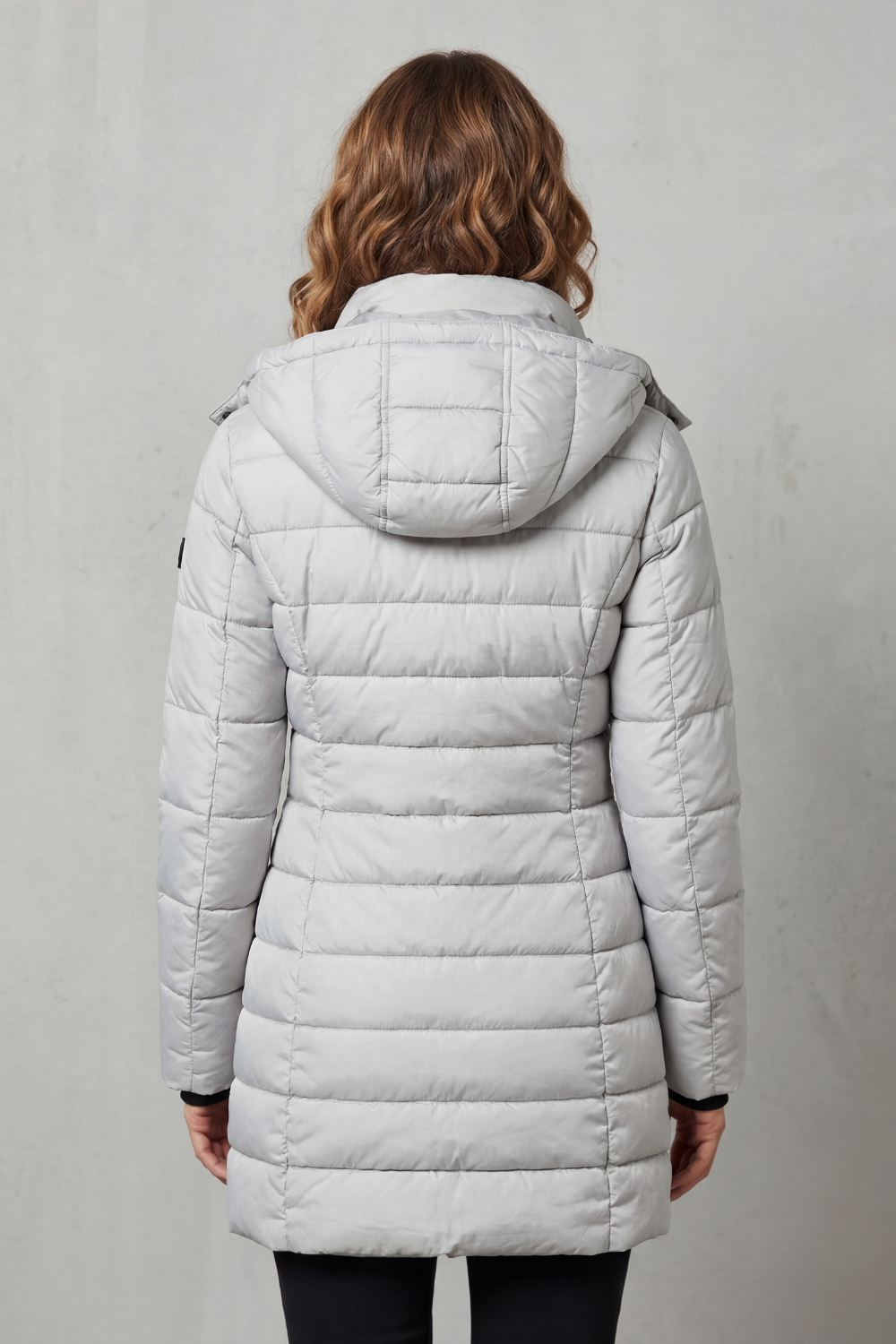 Nete | Longline Quilted Puffer Jacket with Hood for Women