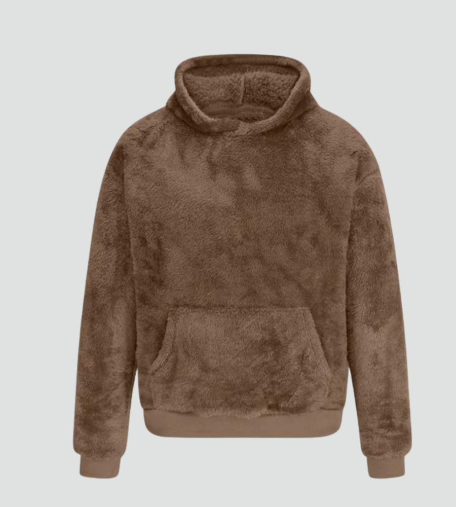 Alanis | Fuzzy Fleece Pullover Hoodie with Kangaroo Pocket