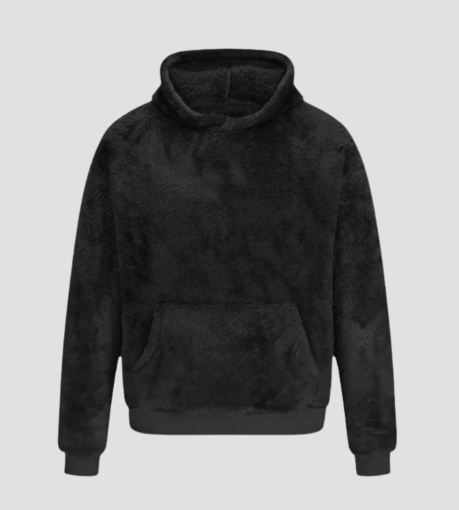 Alanis | Fuzzy Fleece Pullover Hoodie with Kangaroo Pocket