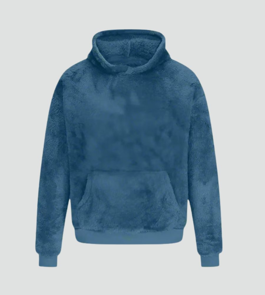 Alanis | Fuzzy Fleece Pullover Hoodie with Kangaroo Pocket