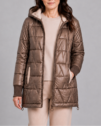Shirley | Longline Hooded Quilted Puffer Jacket for Women