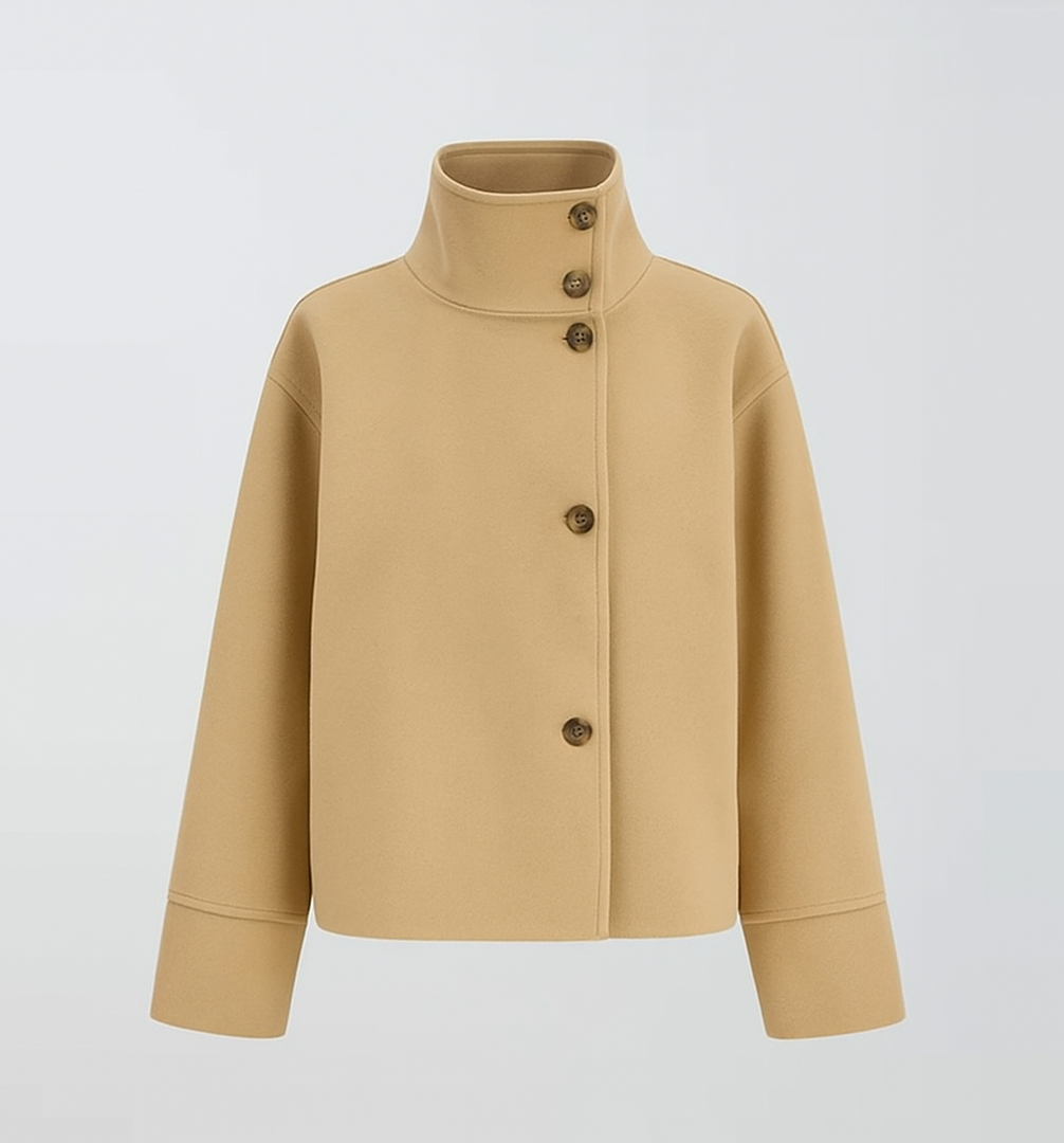 Rosemary | Stand Collar Button-Front Jacket for Women