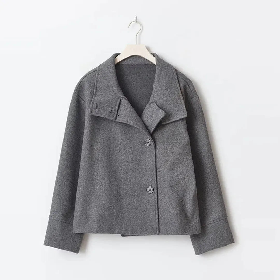 Rosemary | Stand Collar Button-Front Jacket for Women